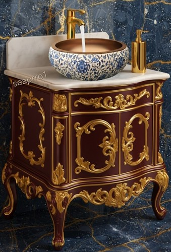 Hand basin copper floral - hand,
