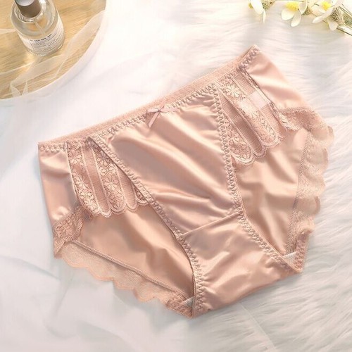 Sexy satin lace brief - satin,
