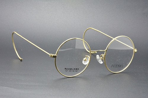 Retro round gold wire - gold, rim