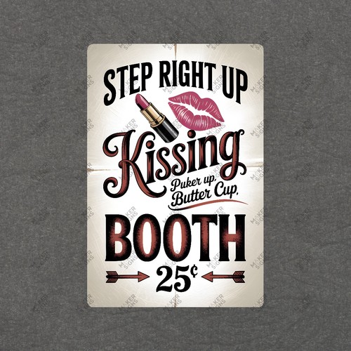 Vintage style kissing booth - vintage,