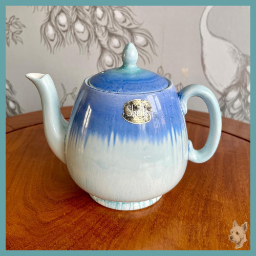 Vintage shelley blue white - vintage,