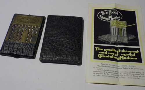1920 antique pocket adding - 1920's,