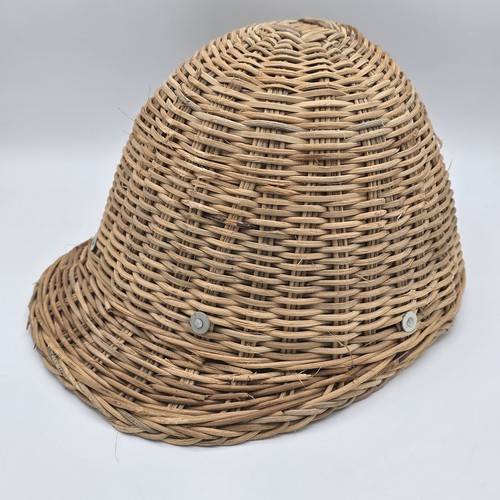 Vintage wicker hard hat rattan - vintage,
