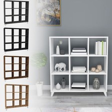 9 Cube Square Bookcase With Legs Cabinet Storage Shelving Display Wood Shelf