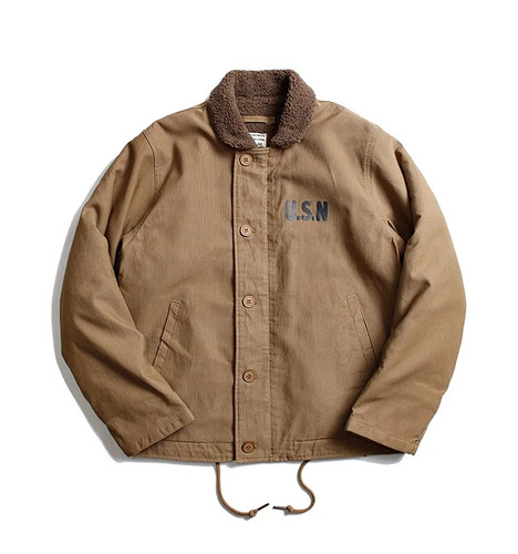 Vintage navy deck jacket - navy, n-1