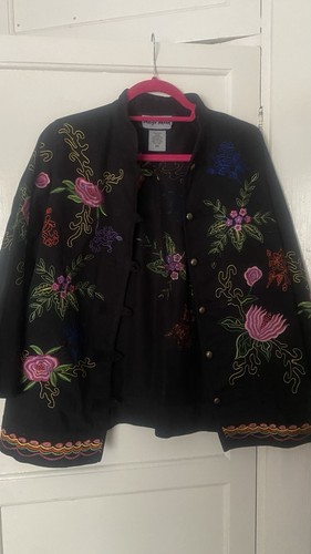 Indigo moon black floral - indigo,