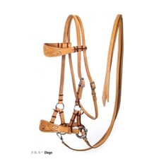 Diego Western Sidepull Bitless Bridle & Reins