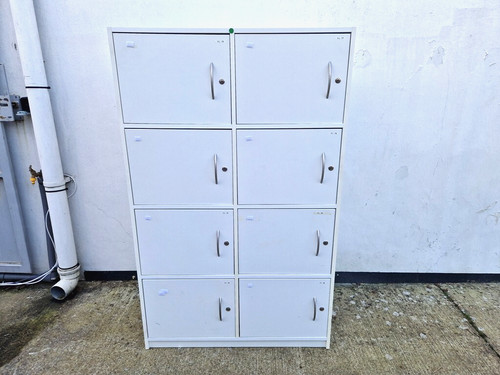 Wooden locker white cabinet - wooden,