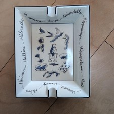 Hermes Paris Ashtray Various creatures Plate Porcelain Tray Cigar Used