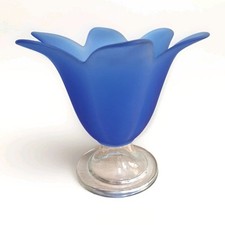 Cobalt Blue Frosted Glass 6