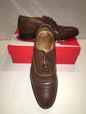 Samuel Windsor Brown Leather Formal Smart Brogue Shoes - UK 9.5