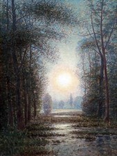 Landscape dawn road - landscape, sun