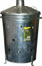 Large 90L 90Litre METAL INCINERATOR/BURNER FOR GARDEN RUBBISH.