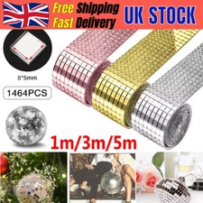 DIY Mini Mosaic Tiles Self-Adhesive Square Mirror Glass Wall Sticker Decors UK