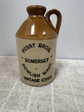 Stoneware Flagon Vintage Perry Bros Somerset Dowlish Vintage Cider 18cm
