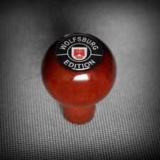 VW WOLFSBURG WOOD GEAR KNOB GOLF TREKKER CORSAR VENTO JETTA QUANTUM MICROBUS T2