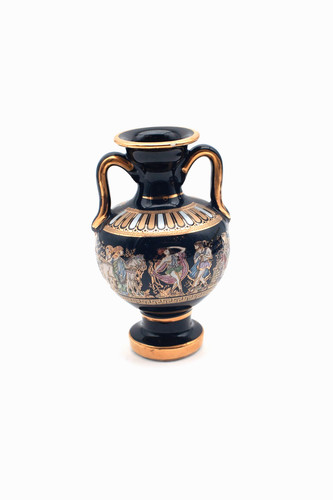 Greek aroussi vase - aroussi, black