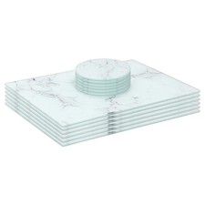 12pc Rectangle Glass Placemats