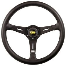 OMP Sand 3 Spoke Steering Wheel - 380mm Diameter / Flat Dish / Horn Push Inc.