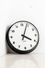 Vintage Industrial XXL 30" Gents of Leicester Factory Railway Wall Clock