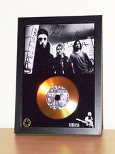 NIRVANA SIGNED PHOTO DISPLAY