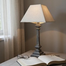 Tall Wooden Grey Washed Table