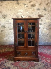 OLD CHARM SOLID OAK RECORD PLAYER CABINET HIFI CABINET