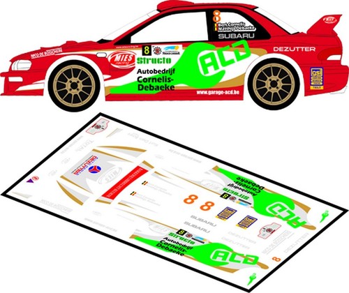 Decals subaru impreza wrc - decals,