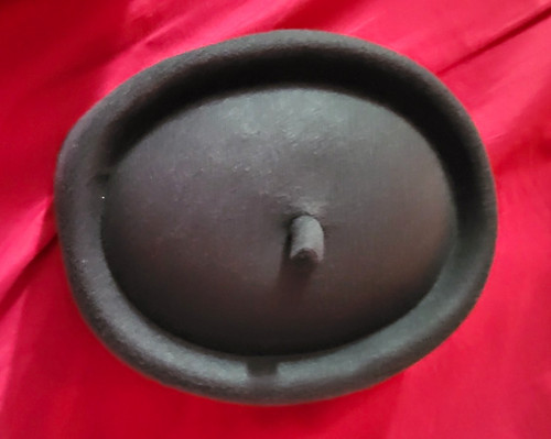 Men black wool felt bowler - black,