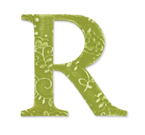 Sassy serif letter sizzix - r,