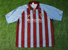 SCUNTHORPE UNITED # 10 1990/1991 MATCH WORN FOOTBALL SHIRT JERSEY RIBERO SIZE XL