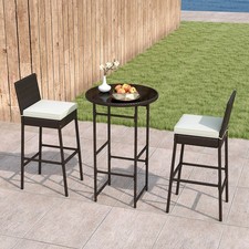 3 PCS Outdoor Bar Set Patio