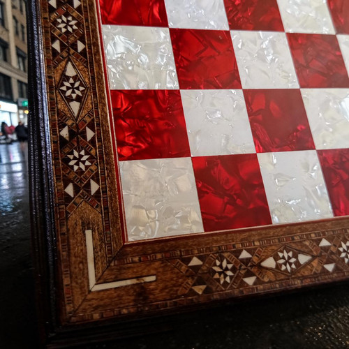 Solid rosewood chess board - chess,