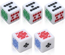 Poker Dice, Deluxe Poker Dice Set Premium Liars Dice Games for Gamers, Collecto