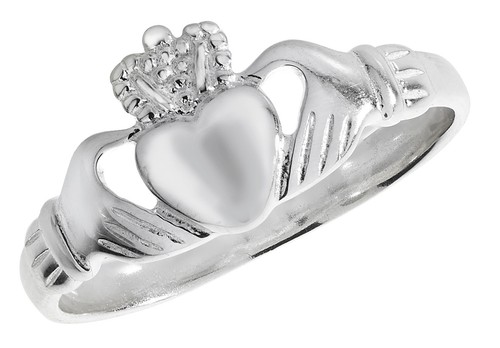 Sterling silver claddagh ring - sterling,