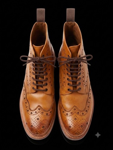 Tan leather grenson fred - tan,
