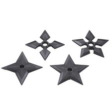 Polypropylene Plastic Martial Arts Ninja Throwing Stars Set Of 4 Theatre Props