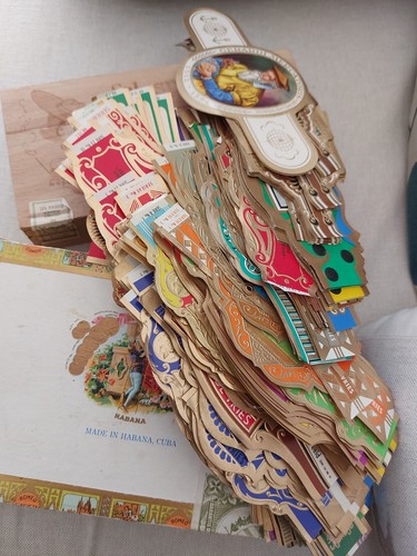 Large joblot cigar labels - of,