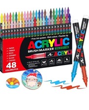 48 Colours Acrylic Paint Brush