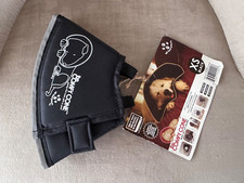 NEW THE ORIGINAL COMFY CONE  PET ANIMAL DOG CAT BLACK PADDED CONE COLLAR XS 11cm