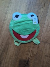 The Muppets KERMIT THE FROG Backpack - 11" Wide Plush Soft Bag - Disney