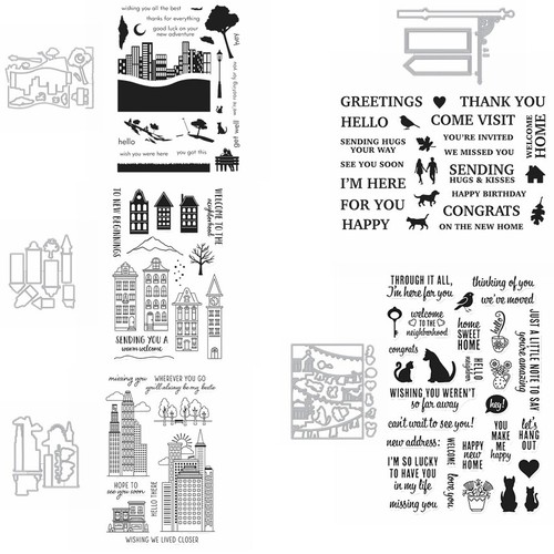 City floor greetings metal - city,
