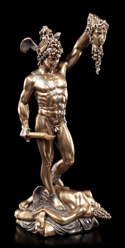 Perseus figure defeats medusa - figure,
