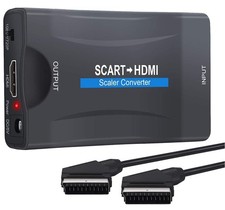 1080P SCART to HDMI Converter with 4.9ft SCART CABLE 1.3 Audio Video  PAL NTSC