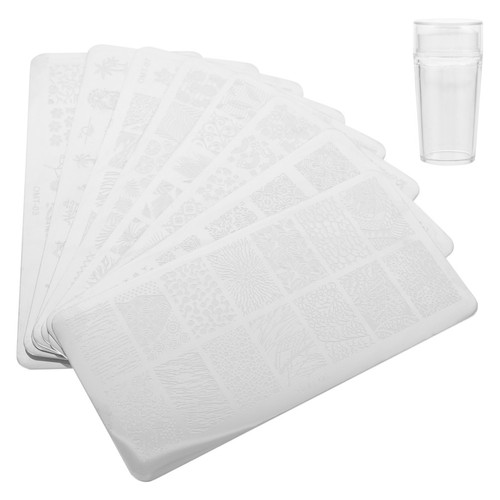 Set nail stamping plates diy - set,