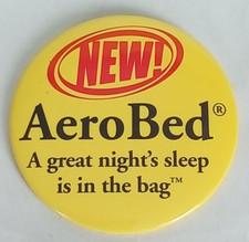 Aero bed logo yellow pinback - bed,