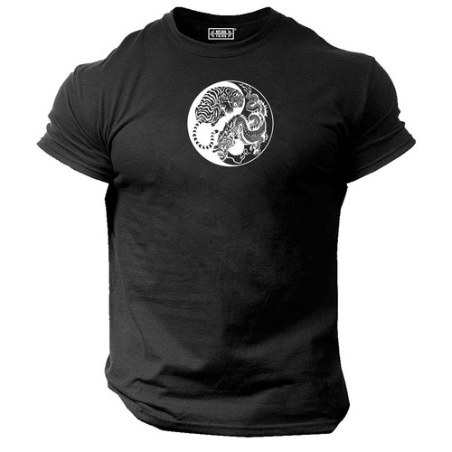 Yin yang tiger shirt gym - yin, t