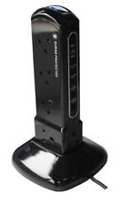 Masterplug - SRPTU102PB - 8 Way Surge Protected Extension Tower With 2x Usb