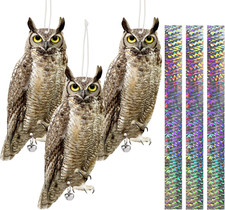3Pcs Owl Bird Scarer for Roofs