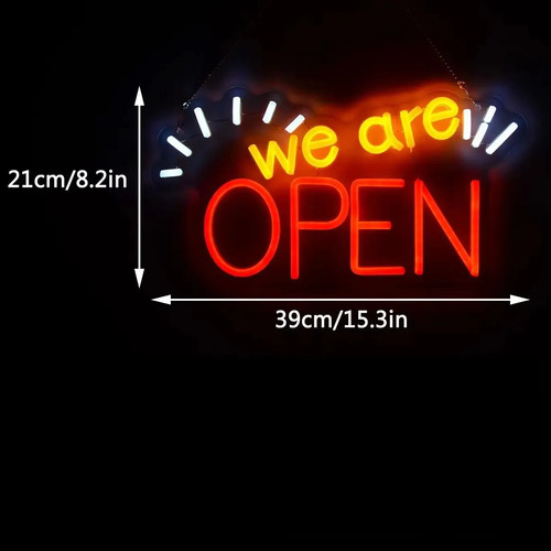 Are open neon sign - we,